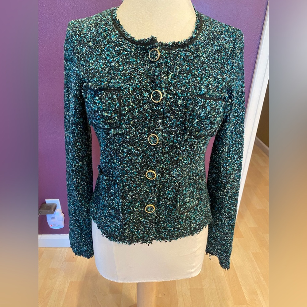 Bailey 44 green tweed blazer